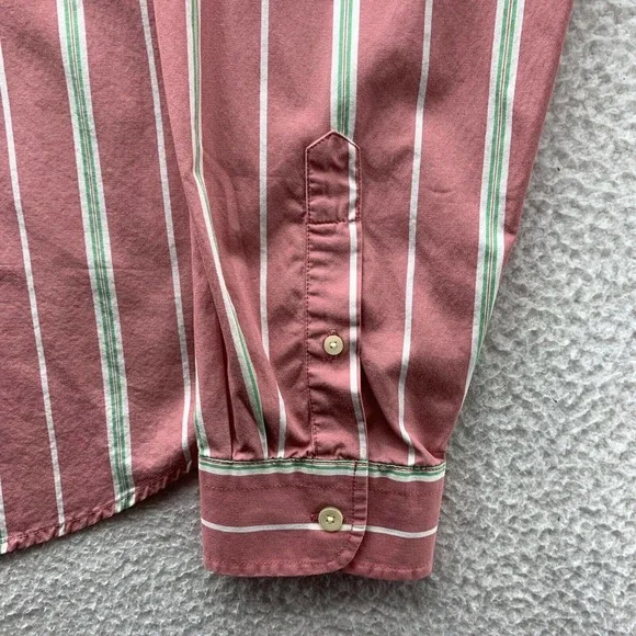 American Eagle Button Up Shirt Mens XL X-Large‎ Muscle Fit Preppy Striped Retro - Picture 5 of 13